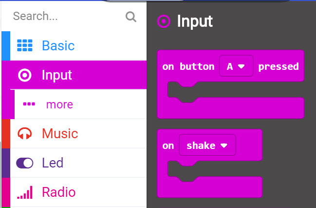 input options